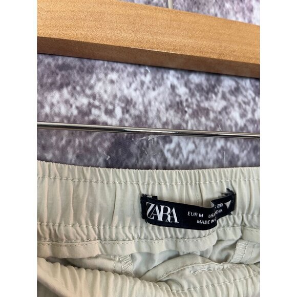 Zara Parachute Beach Wide Leg Drawstring Elastic Waist Pants Women's Size Medium - Picture 5 of 12